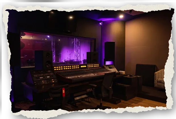 The Mixing Room with the Trident console